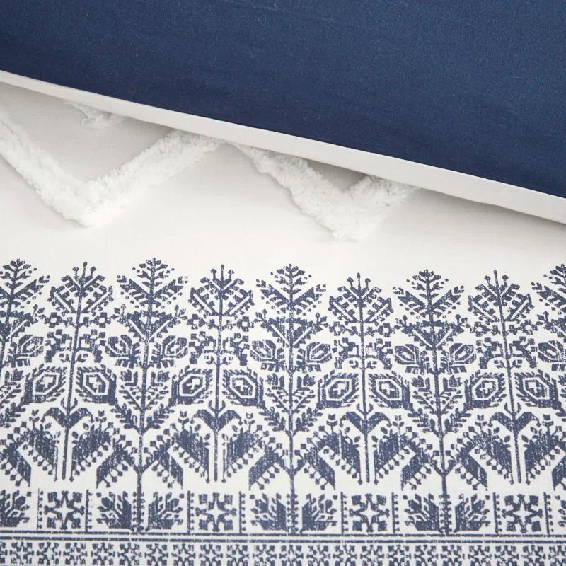 INK+IVY Mila 3 Piece Cotton Comforter Set with Chenille Tufting