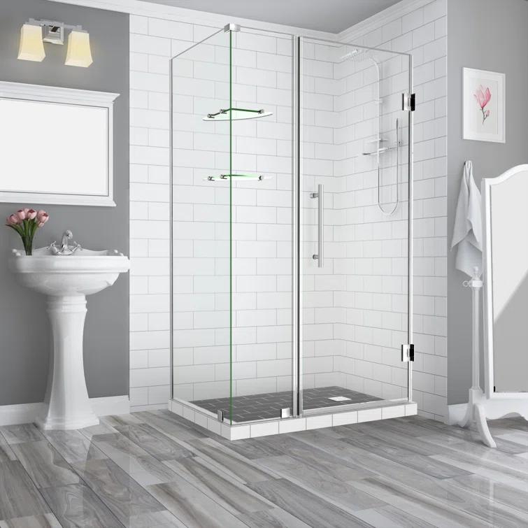 Aston Bromley GS 58" x 72" Rectangle Hinged Shower Enclosure SEN962EZ-SS-582834-10