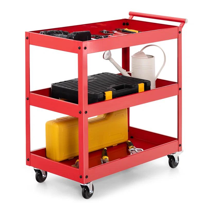 Costway 31'' H x 30'' W Utility Cart with Wheels