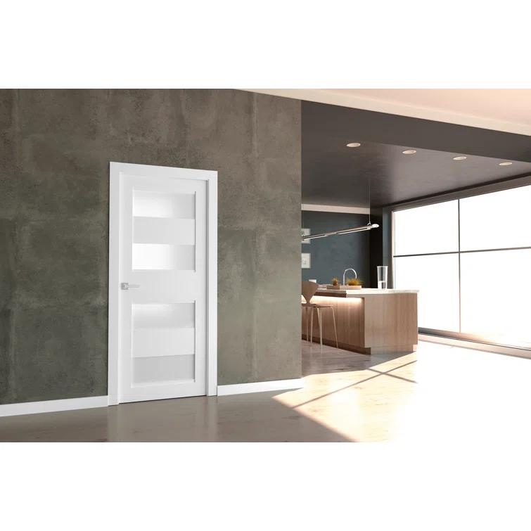 Belldinni Della Solid + Manufactured Wood Paneled Matte Slab Door