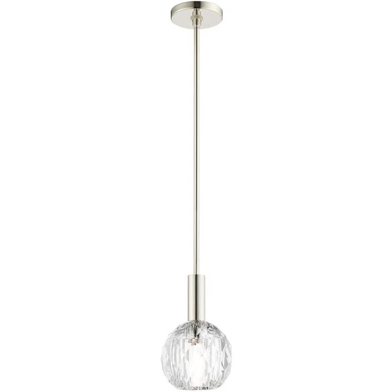 Lighting Lumens 1 - Light Single Globe Pendant with Crystal Accents | Wayfair