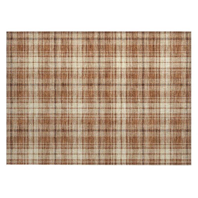 Machine Washable Indoor/Outdoor Chayden ACN993 Paprika 1'8" x 2'6" Rug