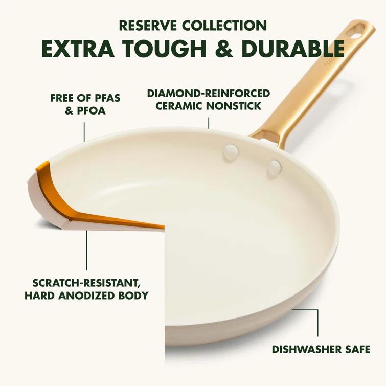 GreenPan ™ Reserve Taupe 2-Piece 10" and 12" Ceramic Non-Stick Fry Pan Set