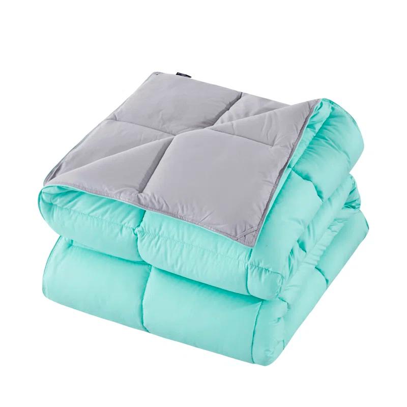 Homechoice International Group 3pc Comforter Set - All Season Reversible Down Alternative Comforter with Two Shams - Quilted Duvet Insert with Corner Tabs - Box Stitched Blanket - Breathable, Soft, Fluffy