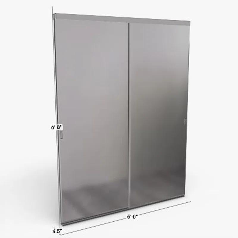Custom Door and Mirror Solid + Manufactured Wood Mirrored Sliding Closet Doors