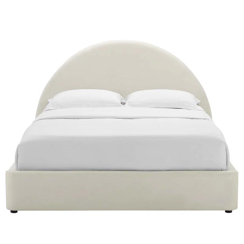 Modway Resort Performance Velvet Arched Round Platform Bed
