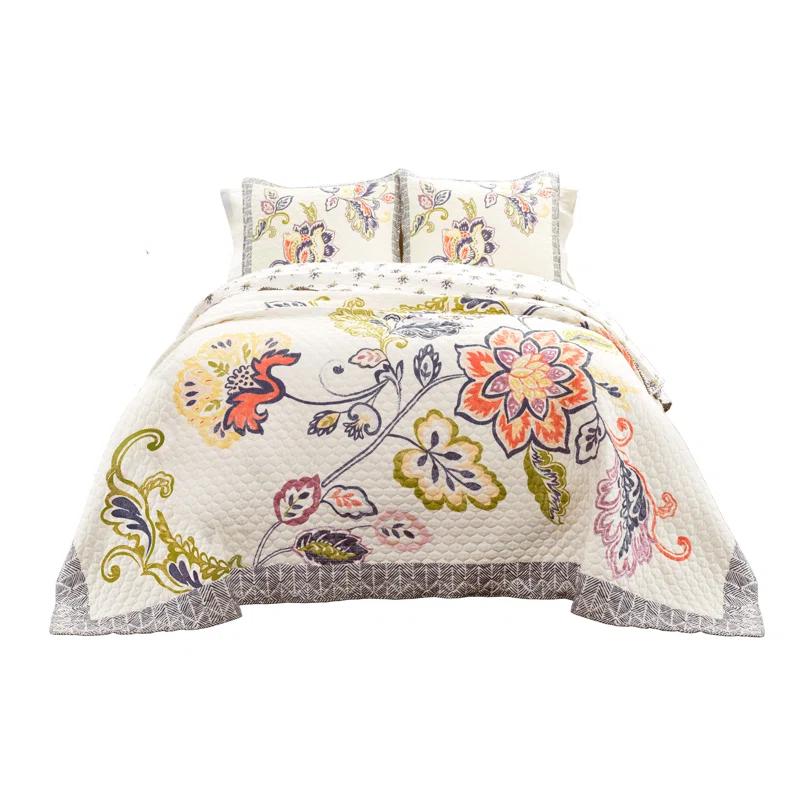 Lush Decor Aster Reversible Traditional 3 Piece Quilt Set