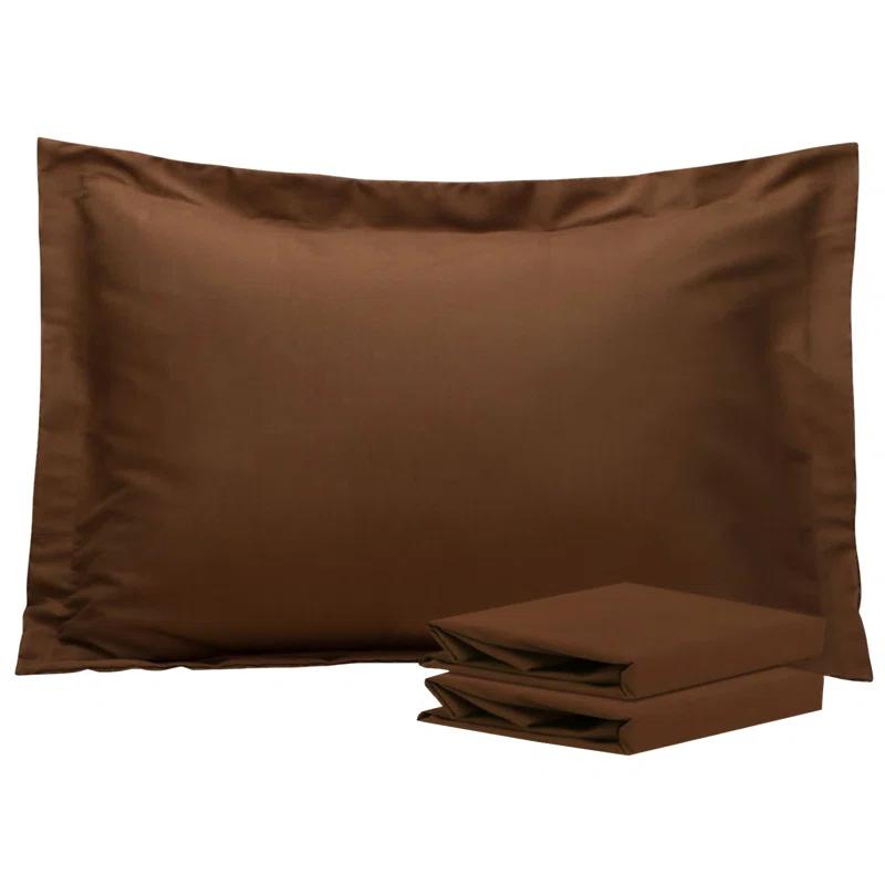 BEFIHO Bed Pillow Shams, 1800 Brushed Microfiber Oxford Pillowcases - NTBAY (Set of 2)