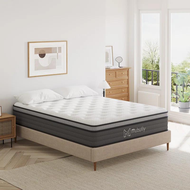 Mubulily 12'' Medium Gel Memory Foam Mattress