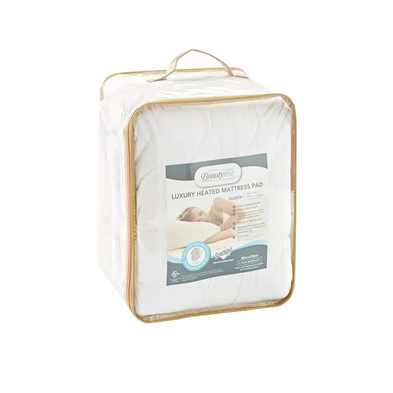 Beautyrest Heated Microfiber Mattress Pad with 3M Scotchgard