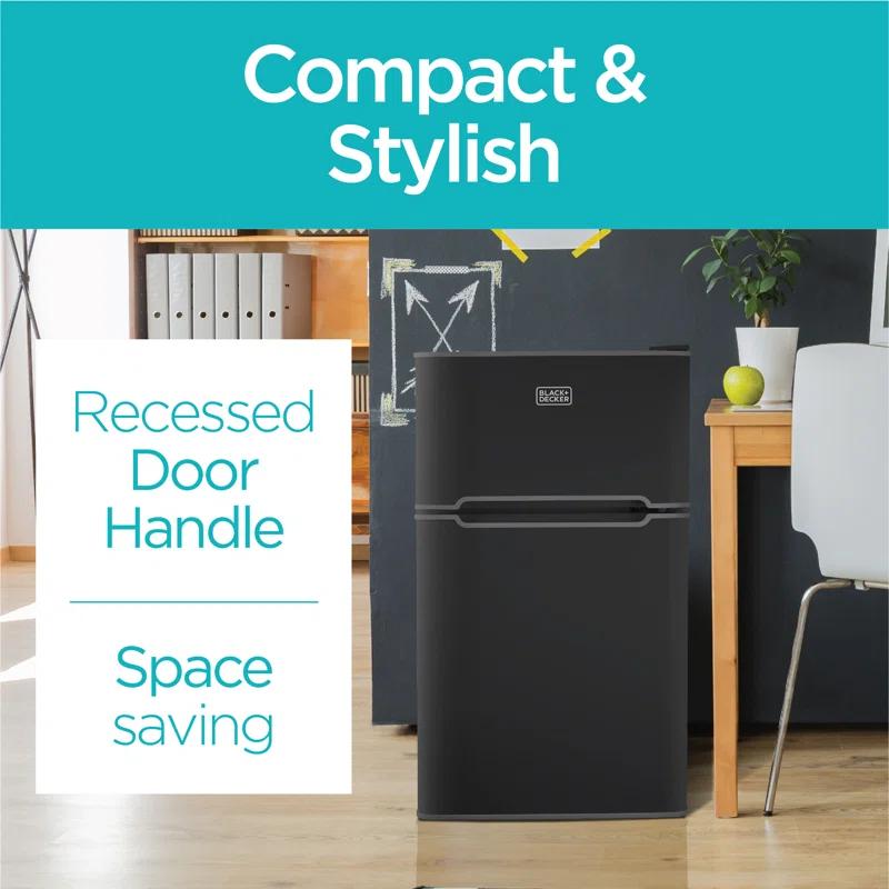 BLACK+DECKER Black + Decker 3.1 cu. ft. Freestanding Mini Fridge with Freezer