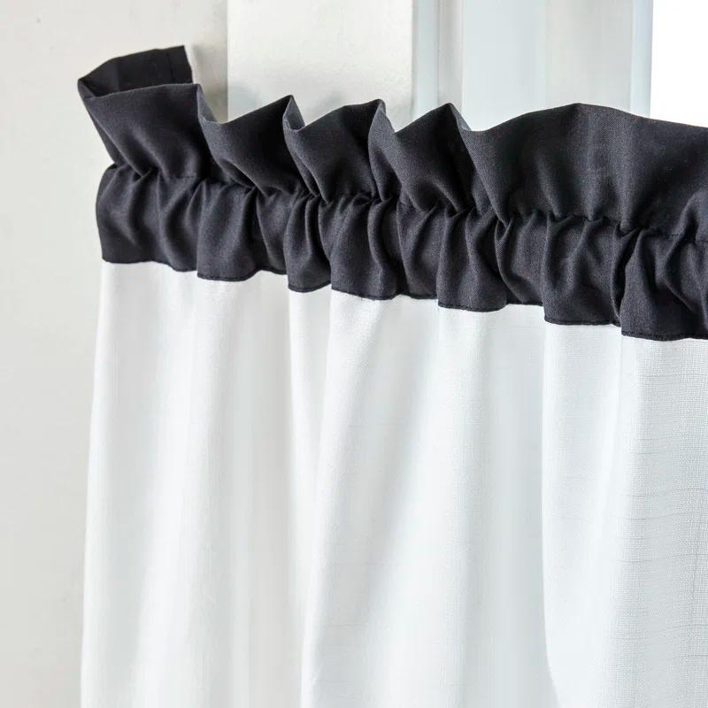 Striped Tailored 48'' W Window Valance