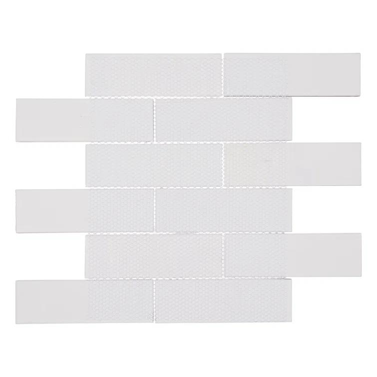 Andova Migdal 2'' x 6'' Glass Brick Joint Mosaic Kitchen Backsplash, Bathroom, Shower, Wall and Floor Tile