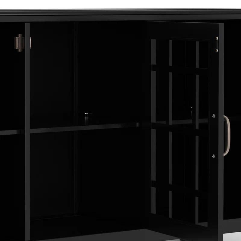 Simpli Home Connaught Wide Storage Cabinet Buffet