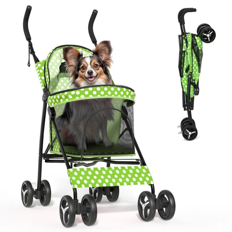 Magshion Pet Stoller Dog Cat Stoller Comfortable Lightweight Stroller With Adjustable Canopy