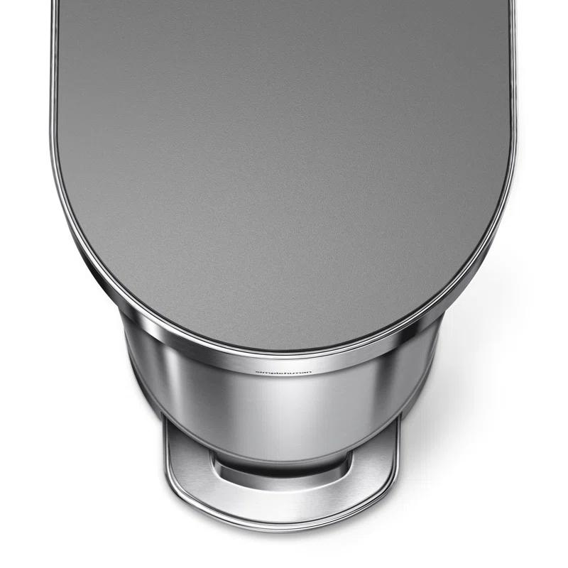 simplehuman simplehuman 45 Liter / 12 Gallon Slim Hands-Free Kitchen Step Trash Can, Stainless Steel
