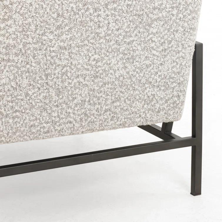 Carbon Ebony Knoll Domino Leather Accent Chair