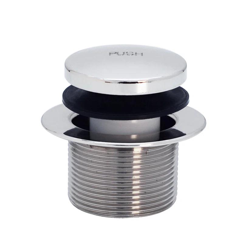 Westbrass 5-1/4" Front Diverter Tub Spout with Tip-Toe Drain and 2-Hole Overflow Trim CO531-26