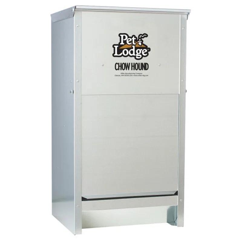 Little Giant Pet Lodge Dry Food Automatic Steel Dog Feeder Chow Hound 25 Pound Capacity