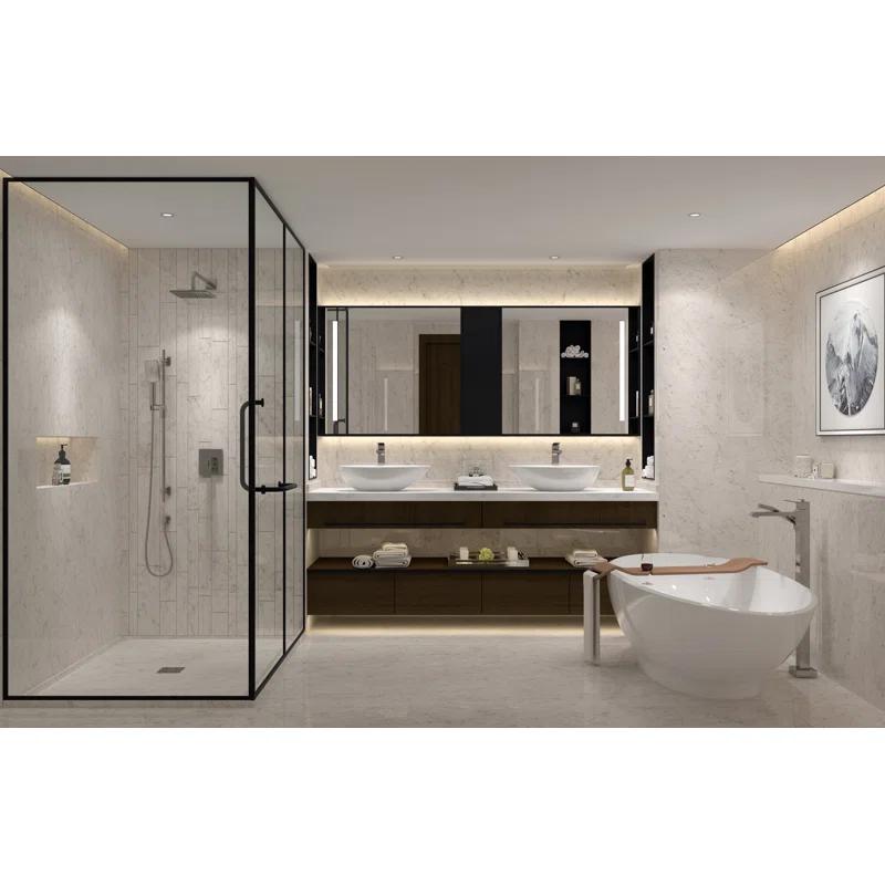 Zendo Thermostatic Single Hole Floor Mount Tub Filler Trim