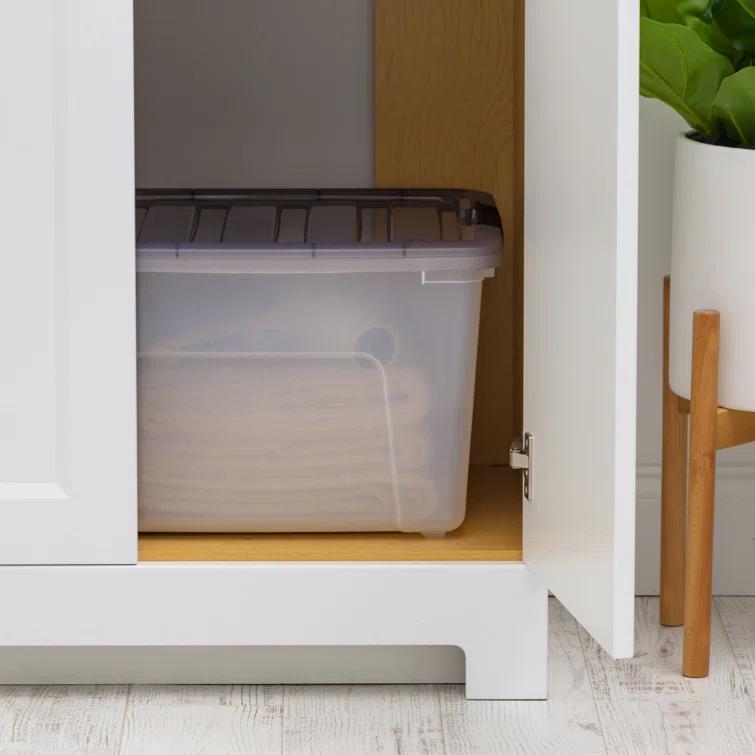 IRIS USA, Inc. Plastic Storage Box with Latching Lid in Clear