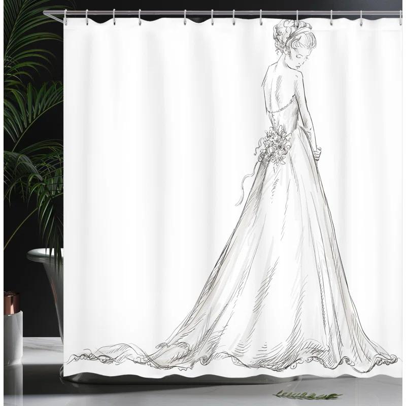 Ambesonne Shower Curtain with Hooks Included