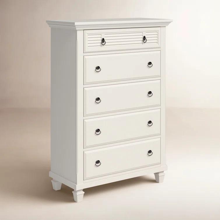 Gleda 5 Drawer Chest, White