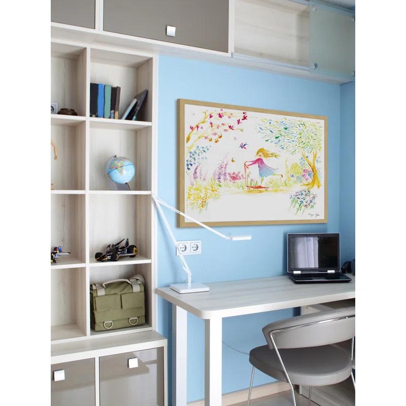 Marmont Hill 'Girl at Park' by Maya Gur Framed Print