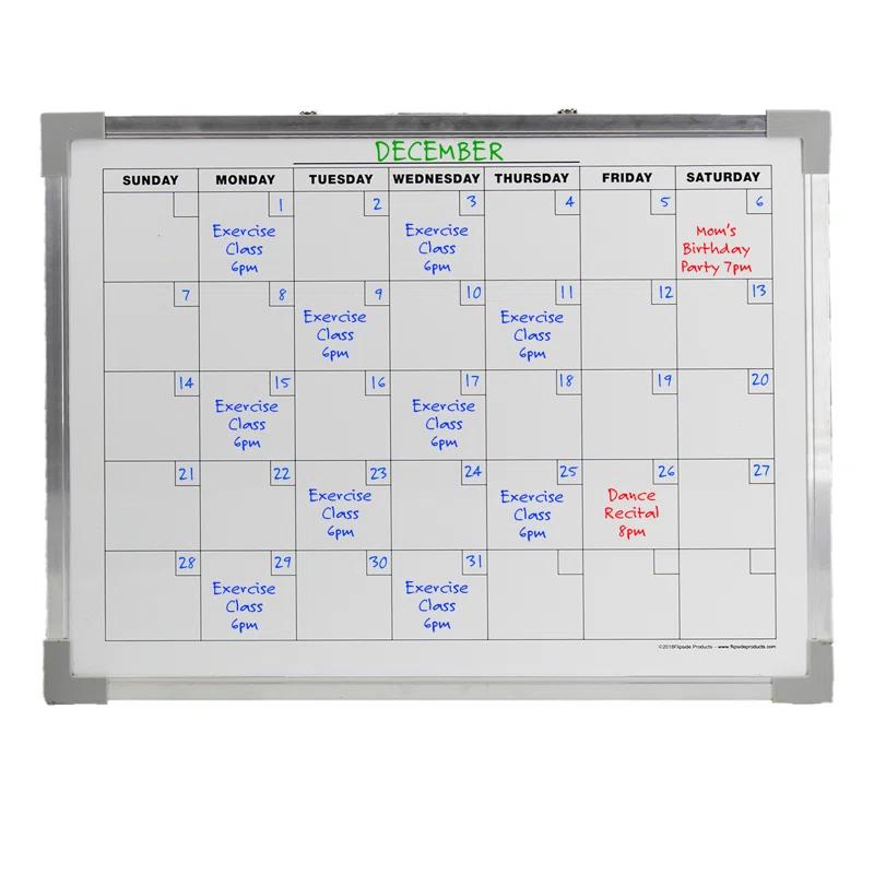 Flipside Products Wall Mounted Magnetic Wall Calendar, 18" x 24"