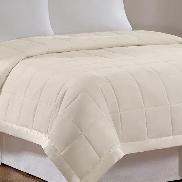 Madison Park Lightweight Down Alternative Blanket with Satin Trim