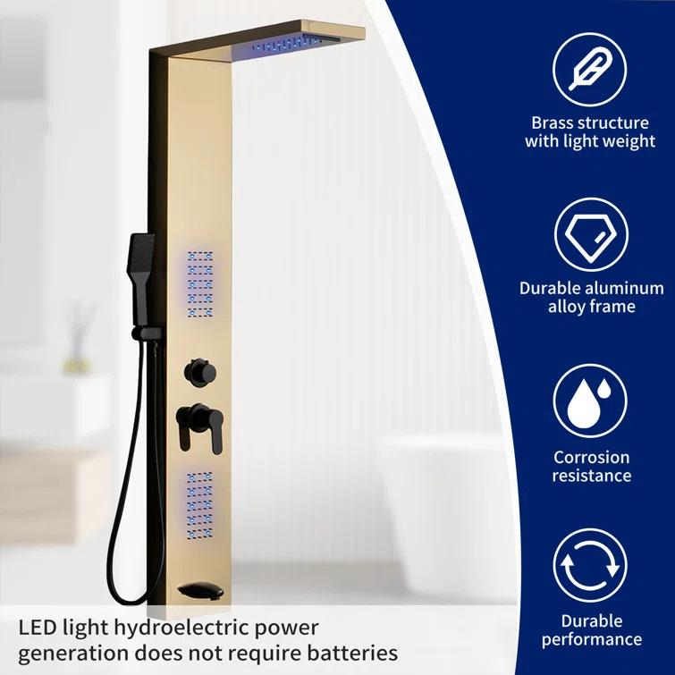 57.99'' Shower Panel with Fixed Shower Head