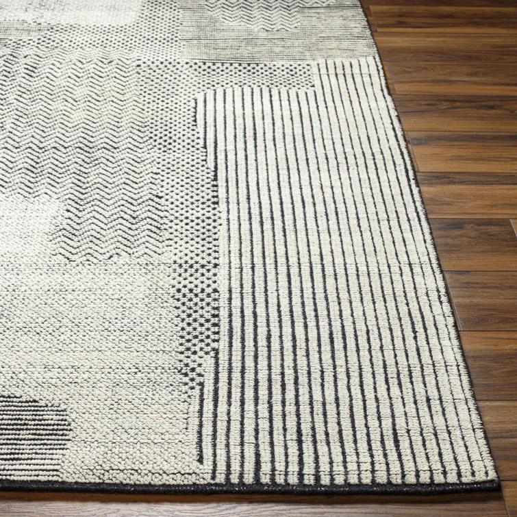 Gray Hand-Knotted Wool 4' x 6' Area Rug