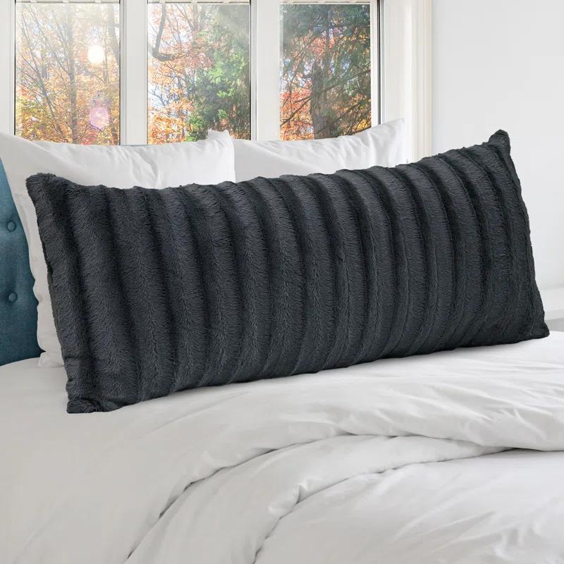 Cheer Collection Faux Fur Throw Pillow