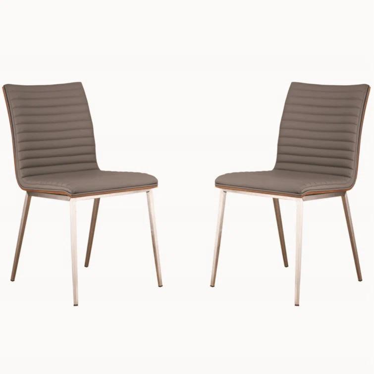Wenty Wood+Metal Upholstered Side Chair (Set of 2)