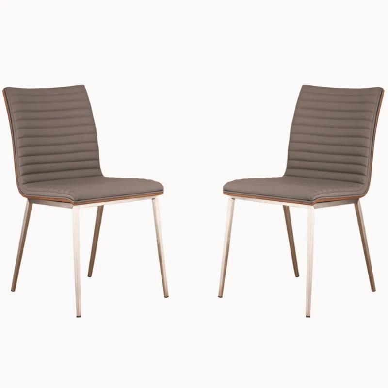 Wenty Wood+Metal Upholstered Side Chair (Set of 2)
