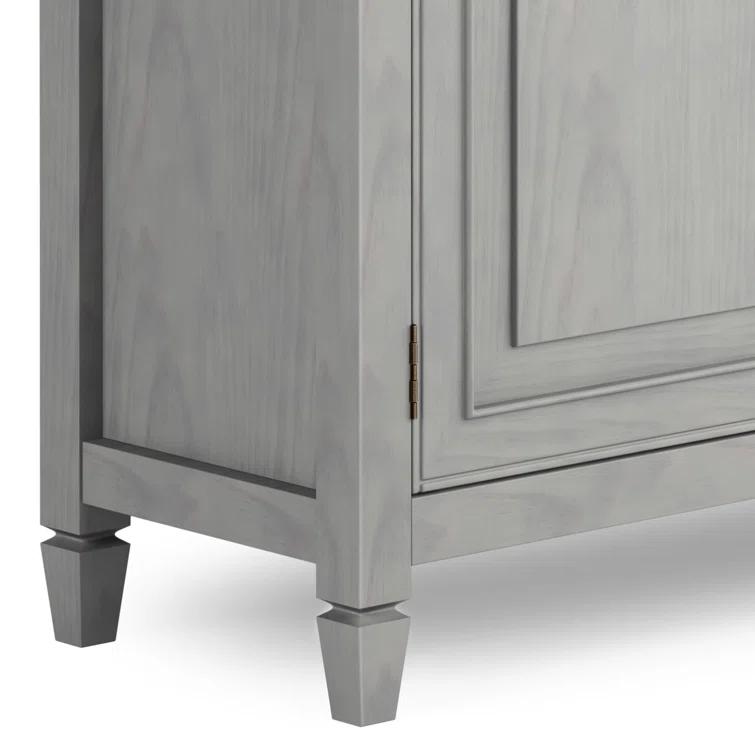 Simpli Home Connaught 40"W Solid Wood 2-Shelf Entryway Storage Cabinet with 2 Storage Drawers