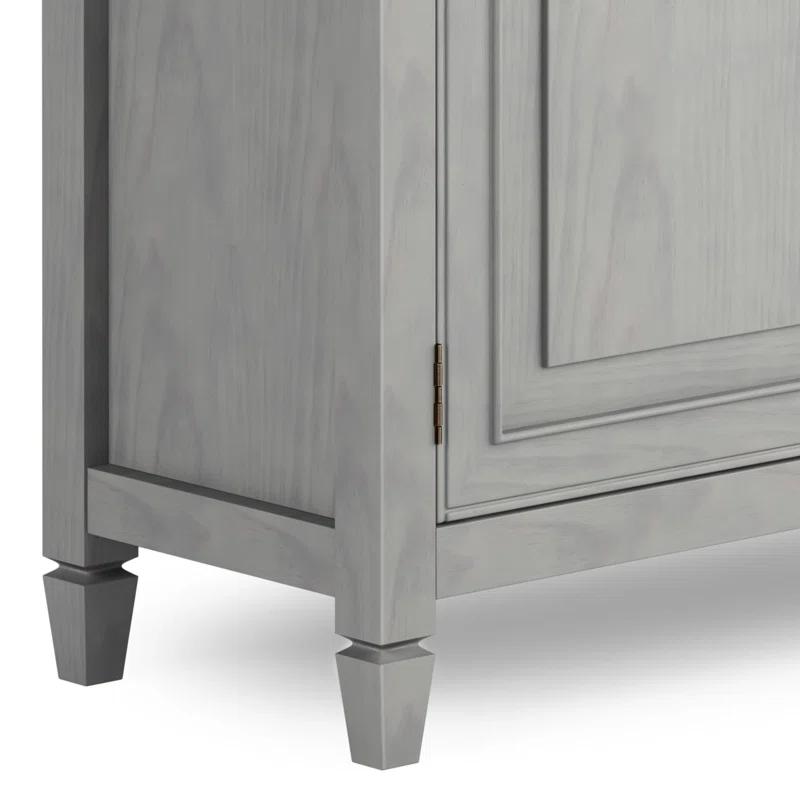 Simpli Home Connaught 40"W Solid Wood 2-Shelf Entryway Storage Cabinet with 2 Storage Drawers