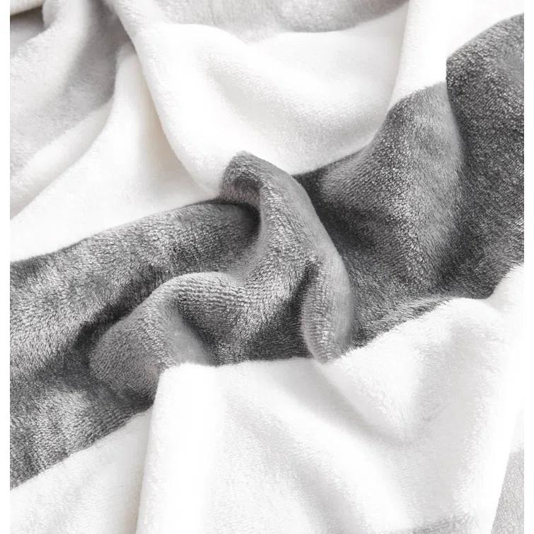 Nautica MF Point Harbor Nautica Awning Stripe Ultra Soft Plush Throw Blanket