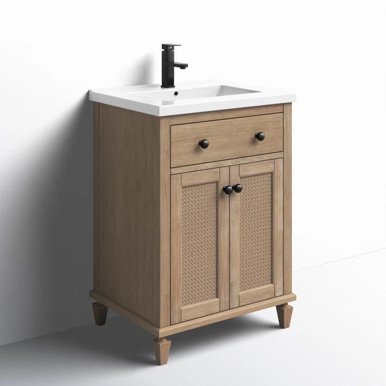Birch Lane™ Berkely 24'' Single Bathroom Vanity with Porcelain Top