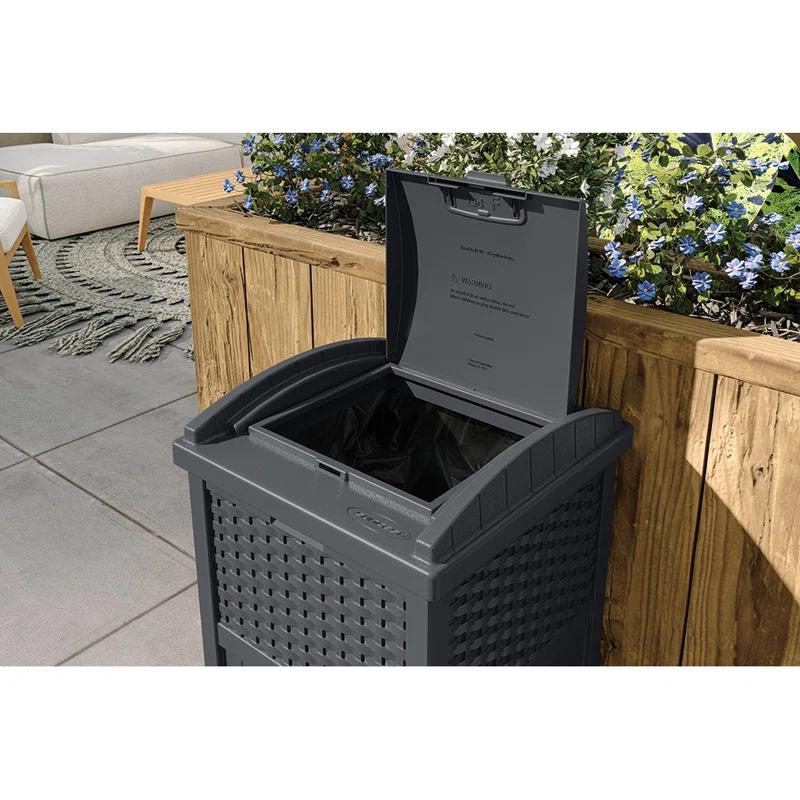 Suncast Suncast 33 Gallon Manual Lift Trash Hideaway Container
