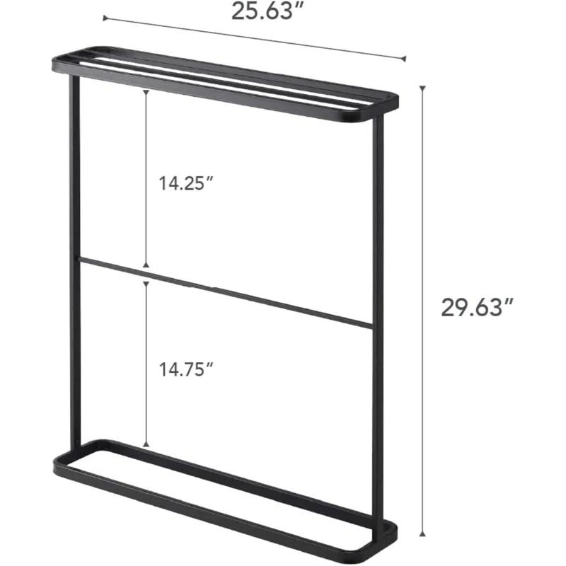 Yamazaki Home Bath Towel Hanger - Bathroom Organizer Storage Holder Dry Rack, Steel