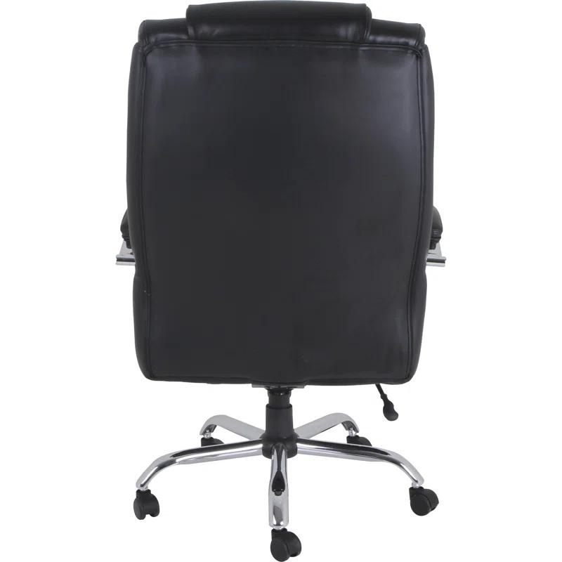 Lorell Big & Tall Leather Executive Chair with UltraCoil Comfort