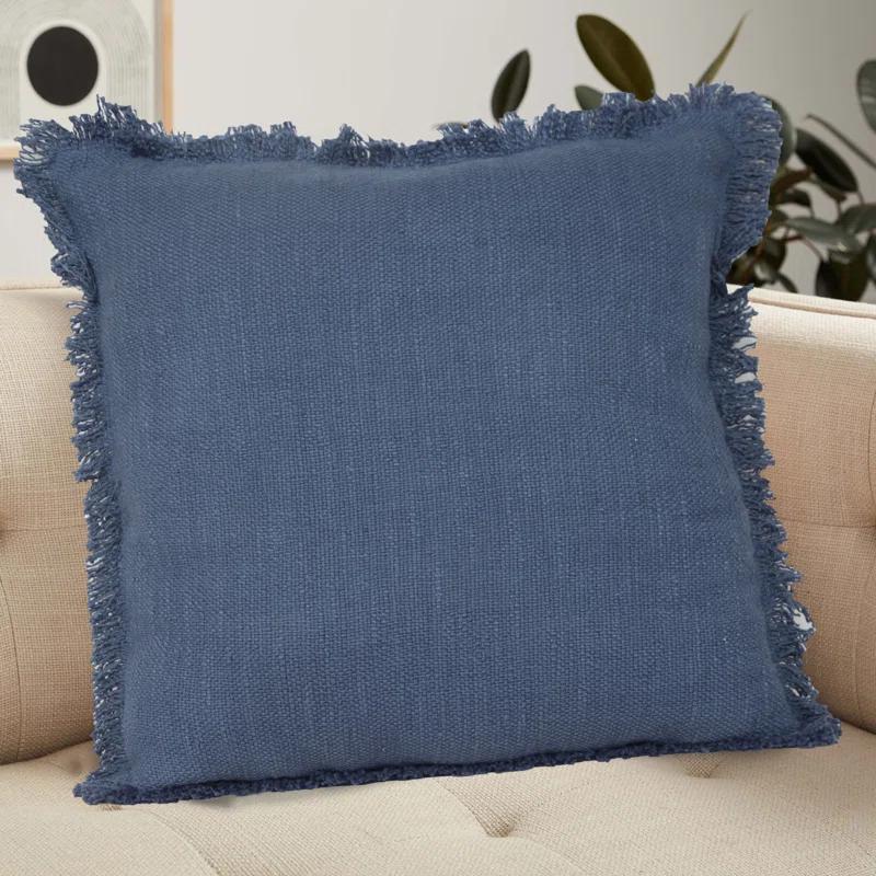 Rajani Home Jessei Fringed Cotton Throw Pillow