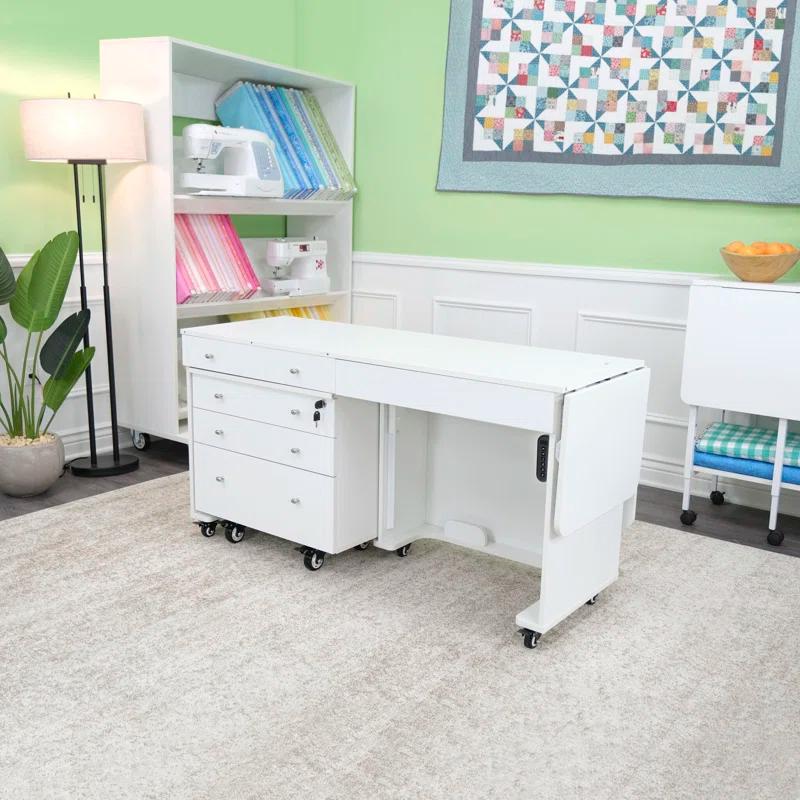 Arrow Sewing Kangaroo & Joey Hydraulic Lift Sewing Cabinet and Storage Caddy Combo by Kangaroo Sewing Furniture