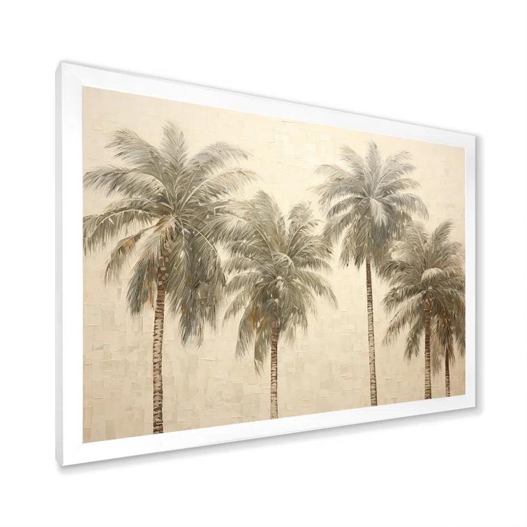 Design Art " Vintage Tropical Tranquility Palm Trees I "
