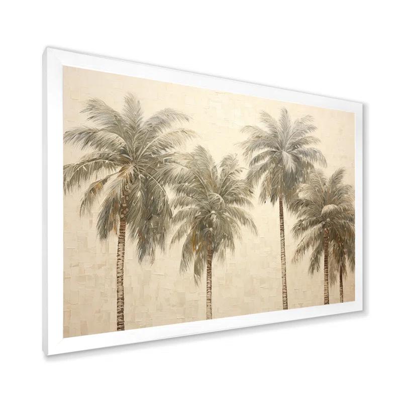 Design Art " Vintage Tropical Tranquility Palm Trees I "