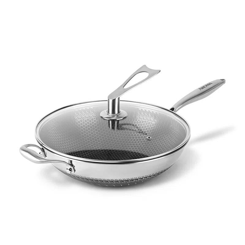 Aroma Aroma Housewares Non-Stick Stainless Steel Wok