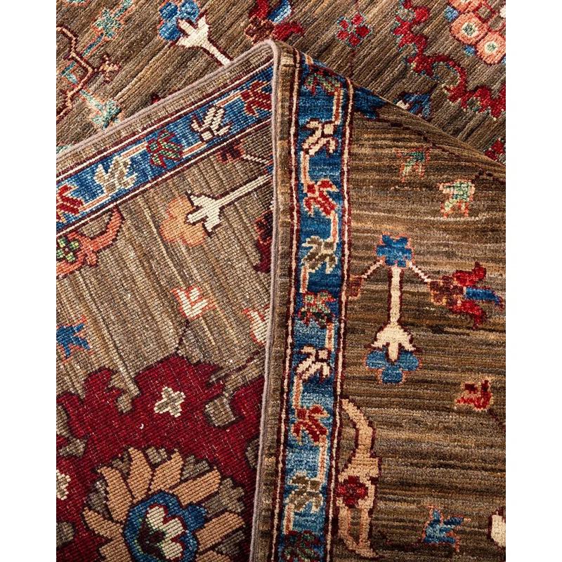 Isabelline Demontra One-of-a-Kind 8' 3" X 9' 10" New Age Wool Area Rug Brown