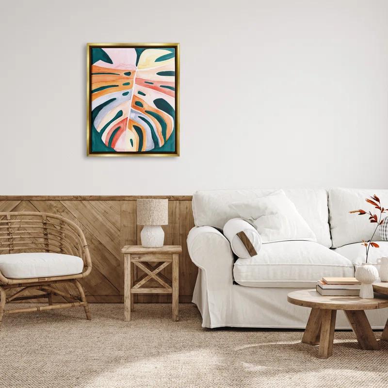 Stupell Industries " Leaf In Abstract Hues " by Jennifer Paxton Parker Painting Print