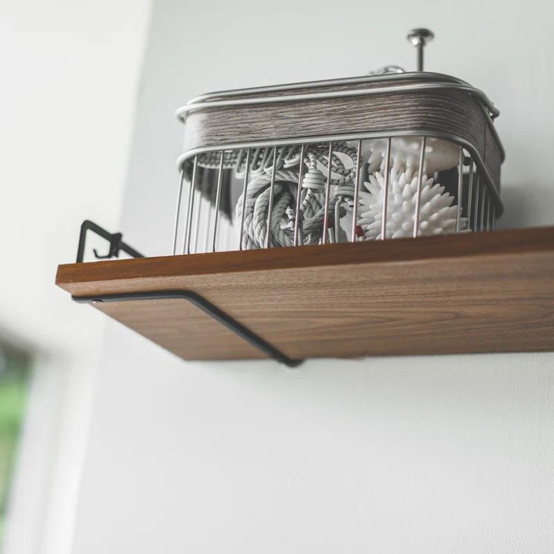 Yamazaki Home Wall-Mounted Space Saving Wood Shelf, Wood